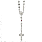 Polished Red Cubic Zirconia Stainless Steel Necklace 4.35mm 21in
