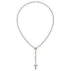 Polished Green Cubic Zirconia Stainless Steel Necklace 4.35mm 21in