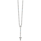 Polished Blue Cubic Zirconia Stainless Steel Necklace 4.35mm 21in
