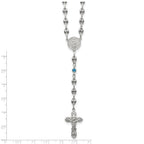 Polished Blue Cubic Zirconia Stainless Steel Necklace 4.35mm 21in