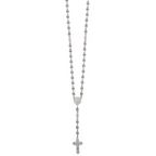 Polished Pink Cubic Zirconia Stainless Steel Necklace 4.35mm
