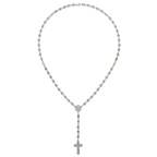 Polished Yellow Cubic Zirconia Stainless Steel Necklace 4.35mm