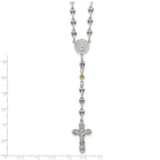 Polished Yellow Cubic Zirconia Stainless Steel Necklace 4.35mm