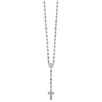 Polished Blue Cubic Zirconia Stainless Steel Necklace 4.35mm 21in