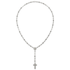 Polished Cubic Zirconia Stainless Steel Necklace 4.35mm 22in