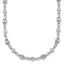 Polished Cubic Zirconia Anchor Stainless Steel Necklace 4.35mm