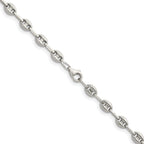 Polished Anchor Stainless Steel Chain Necklace 4.35mm