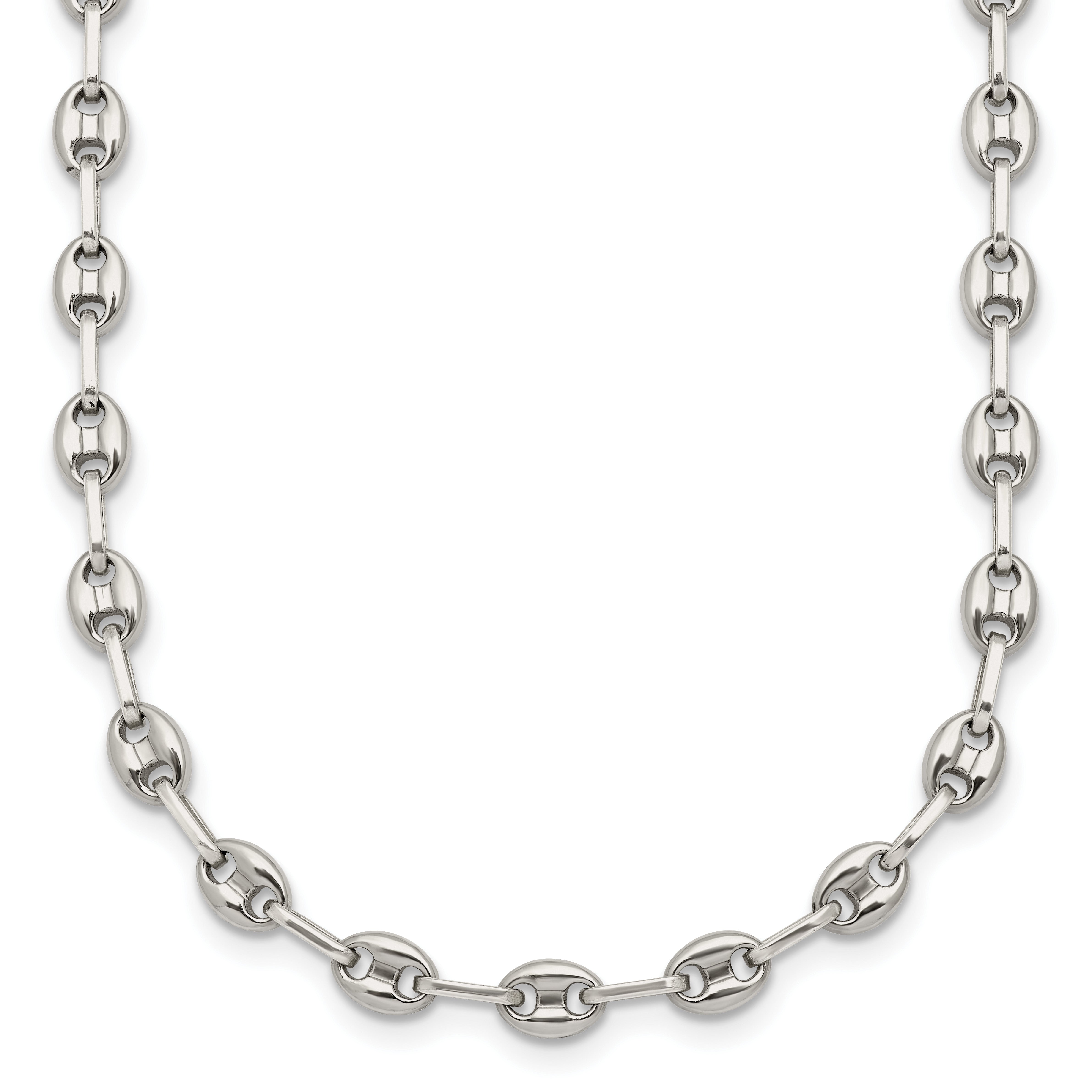 Polished Anchor Stainless Steel Chain Necklace 4.35mm Main image