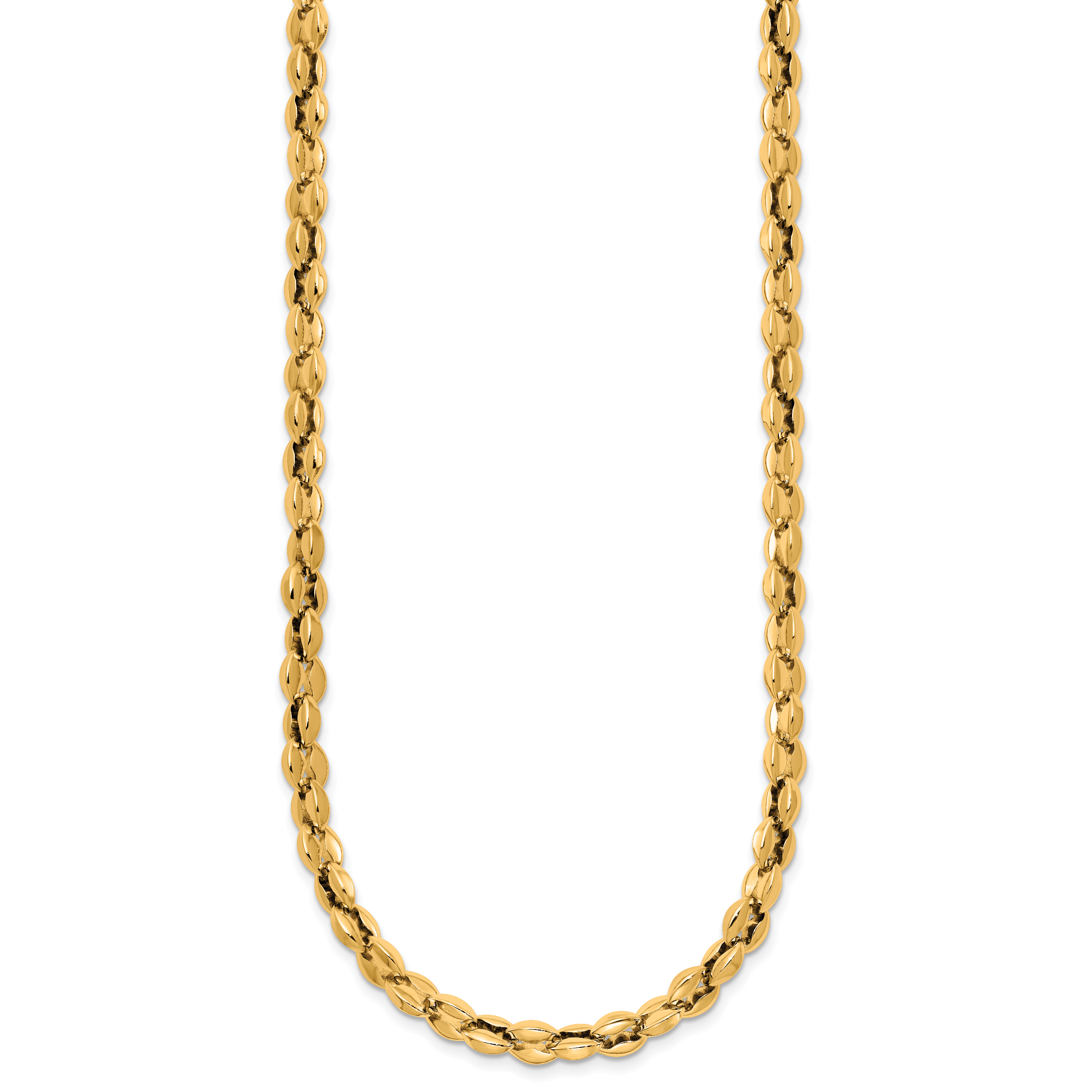 Polished Gold-Tone Stainless Steel Necklace 5.5mm