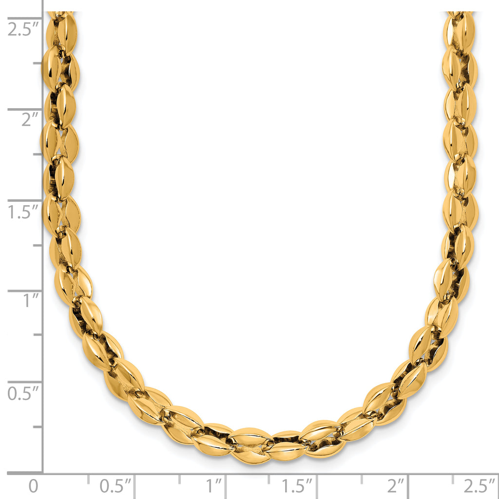 Polished Gold-Tone Stainless Steel Necklace 5.5mm