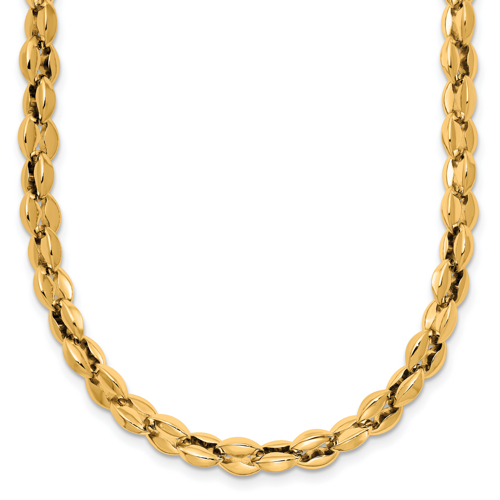 Polished Gold-Tone Stainless Steel Necklace 5.5mm