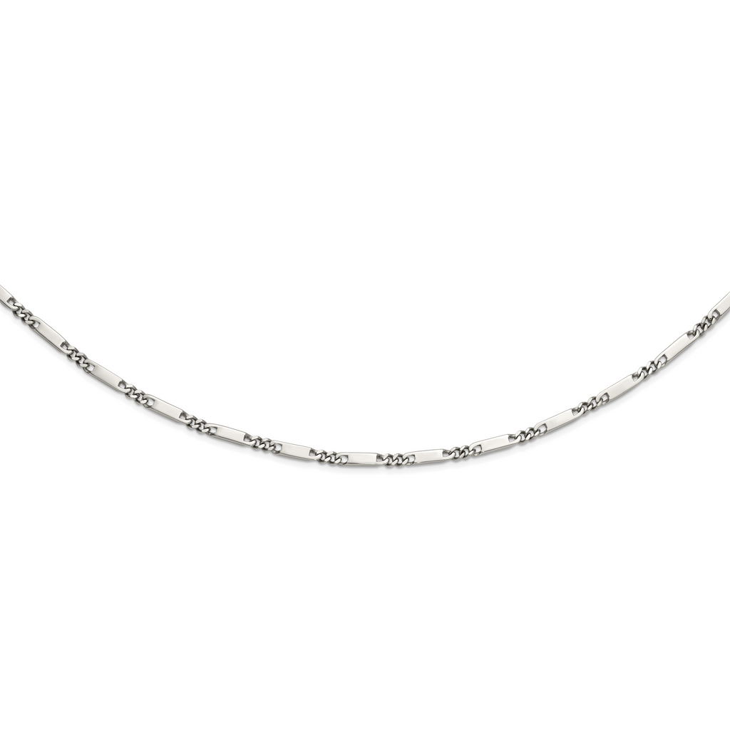 Polished Stainless Steel Necklace 4mm 24in