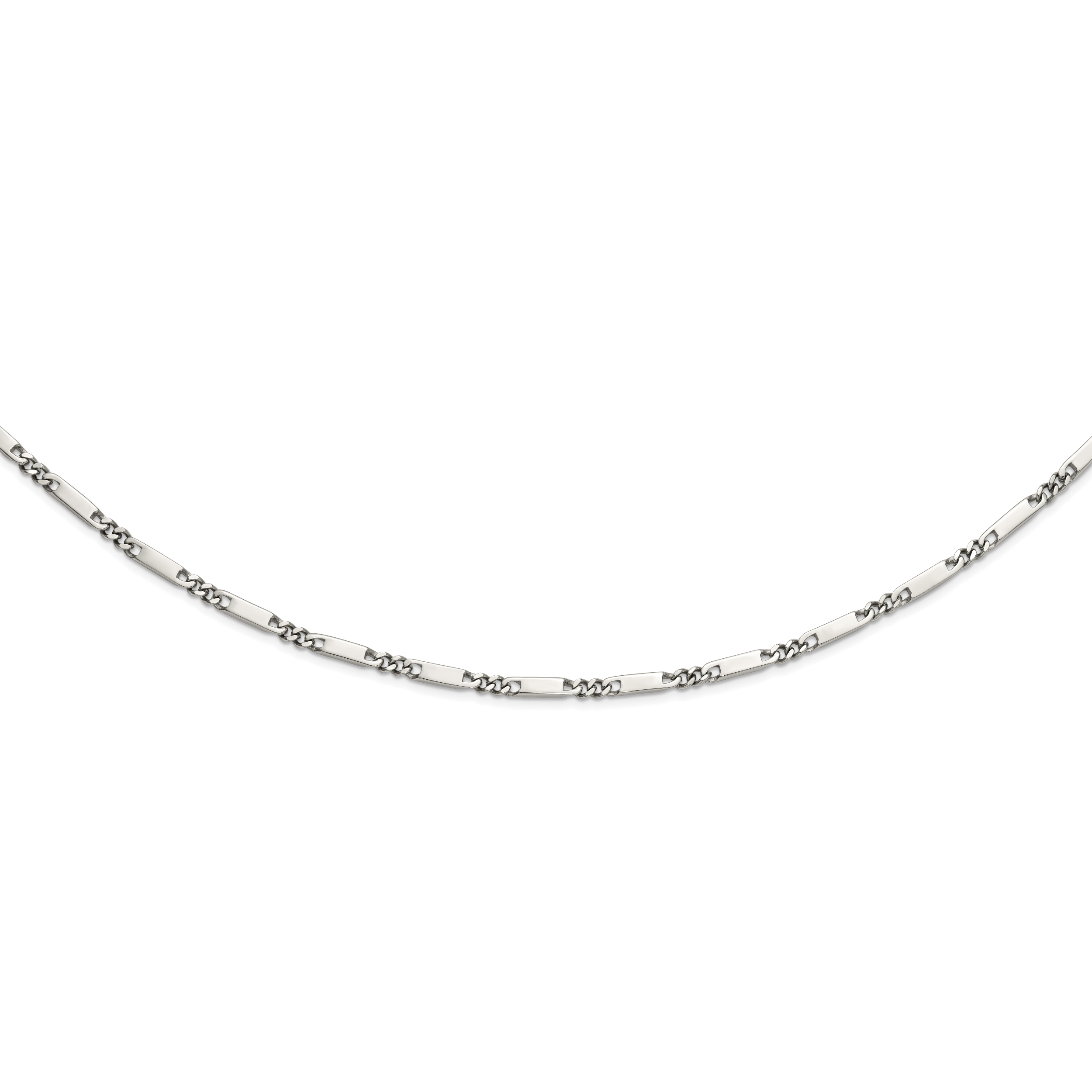 Polished Stainless Steel Necklace 4mm 24in