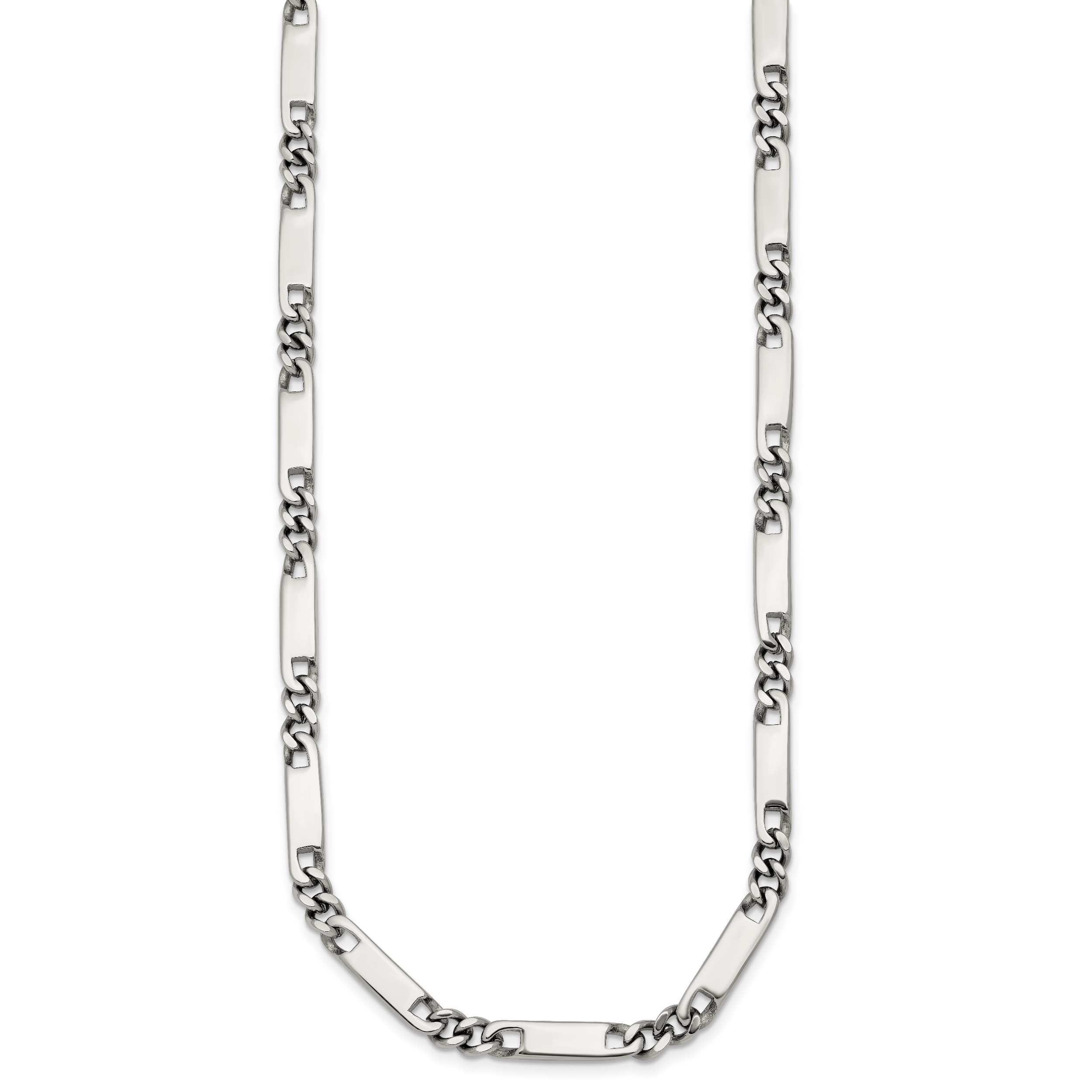 Polished Stainless Steel Necklace 4mm 24in Secondary image