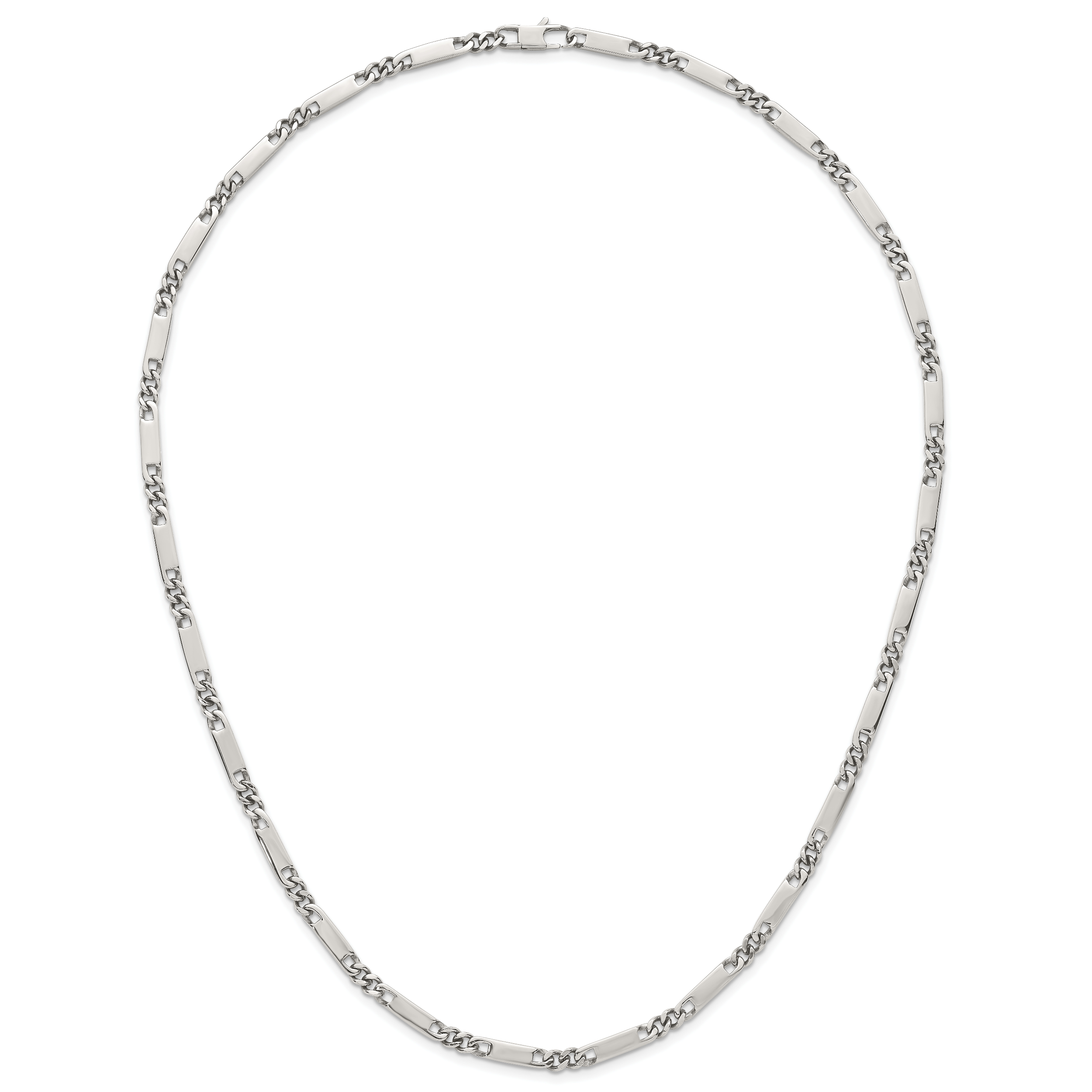 Polished Stainless Steel Necklace 4mm 24in