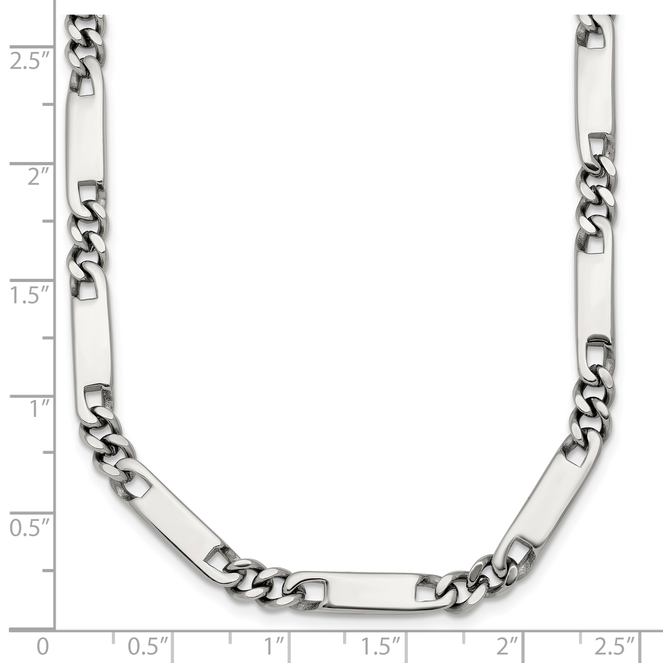 Polished Stainless Steel Necklace 4mm 24in