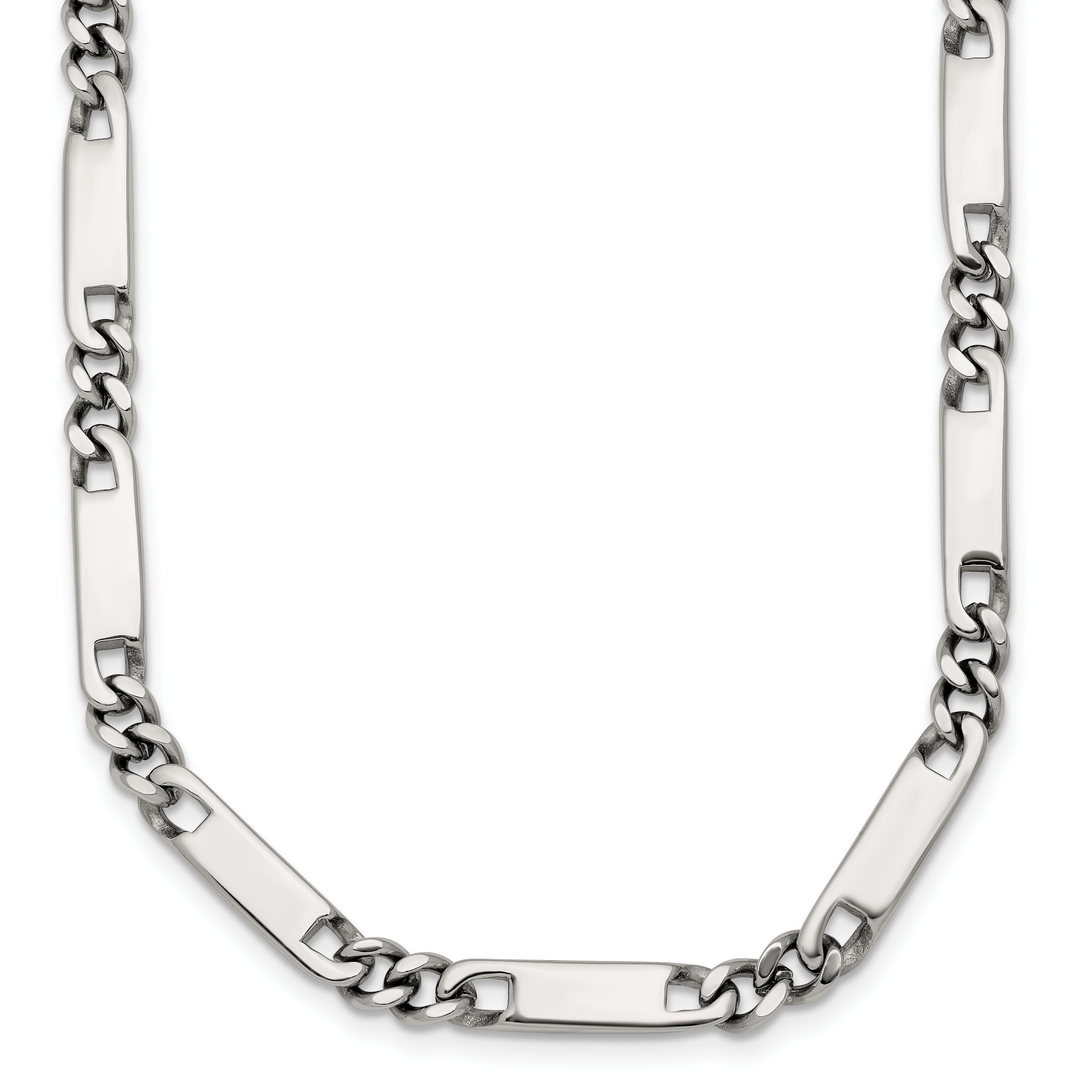 Polished Stainless Steel Necklace 4mm 24in