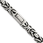 Antiqued Byzantine Stainless Steel Chain Necklace 9.5mm