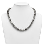Antiqued Byzantine Stainless Steel Chain Necklace 9.5mm