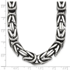 Antiqued Byzantine Stainless Steel Chain Necklace 9.5mm