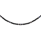 Antiqued Multi-color Onyx Stainless Steel Necklace