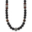 Polished Black Onyx Stainless Steel Necklace