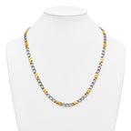 Polished Gold-Tone Stainless Steel Necklace 6mm 24in