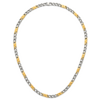 Polished Gold-Tone Stainless Steel Necklace 6mm 24in