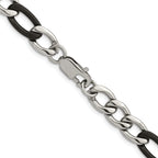 Polished Gold-Tone Stainless Steel Figaro Chain Necklace 9.3mm