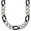 Polished Gold-Tone Stainless Steel Figaro Chain Necklace 9.3mm