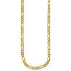 Polished Gold-Tone Stainless Steel Figaro Chain Necklace 4.5mm 20in