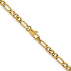Polished Gold-Tone Stainless Steel Figaro Chain Necklace 4.5mm 20in