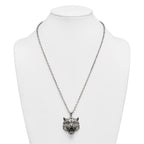 Antiqued Stainless Steel Rolo Chain Necklace 3.2mm