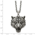 Antiqued Stainless Steel Rolo Chain Necklace 3.2mm