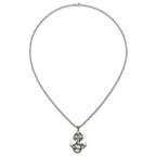 Antiqued Anchor Stainless Steel Cable Chain Necklace 3.6mm