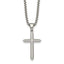 Polished Cross Stainless Steel Rolo Chain Necklace 2.1mm