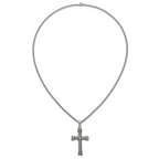 Antiqued Cross Stainless Steel Necklace