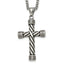 Antiqued Cross Stainless Steel Necklace