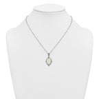 Polished Stainless Steel Necklace Oval