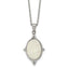 Polished Stainless Steel Necklace Oval