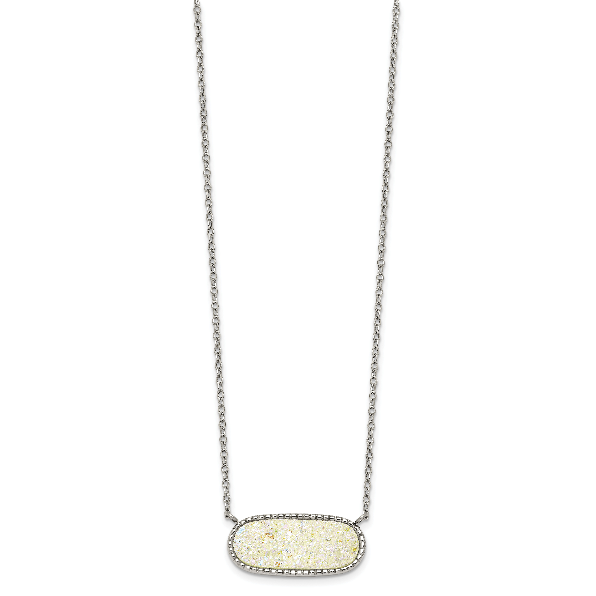 Polished Stainless Steel Necklace 17.5in Secondary image