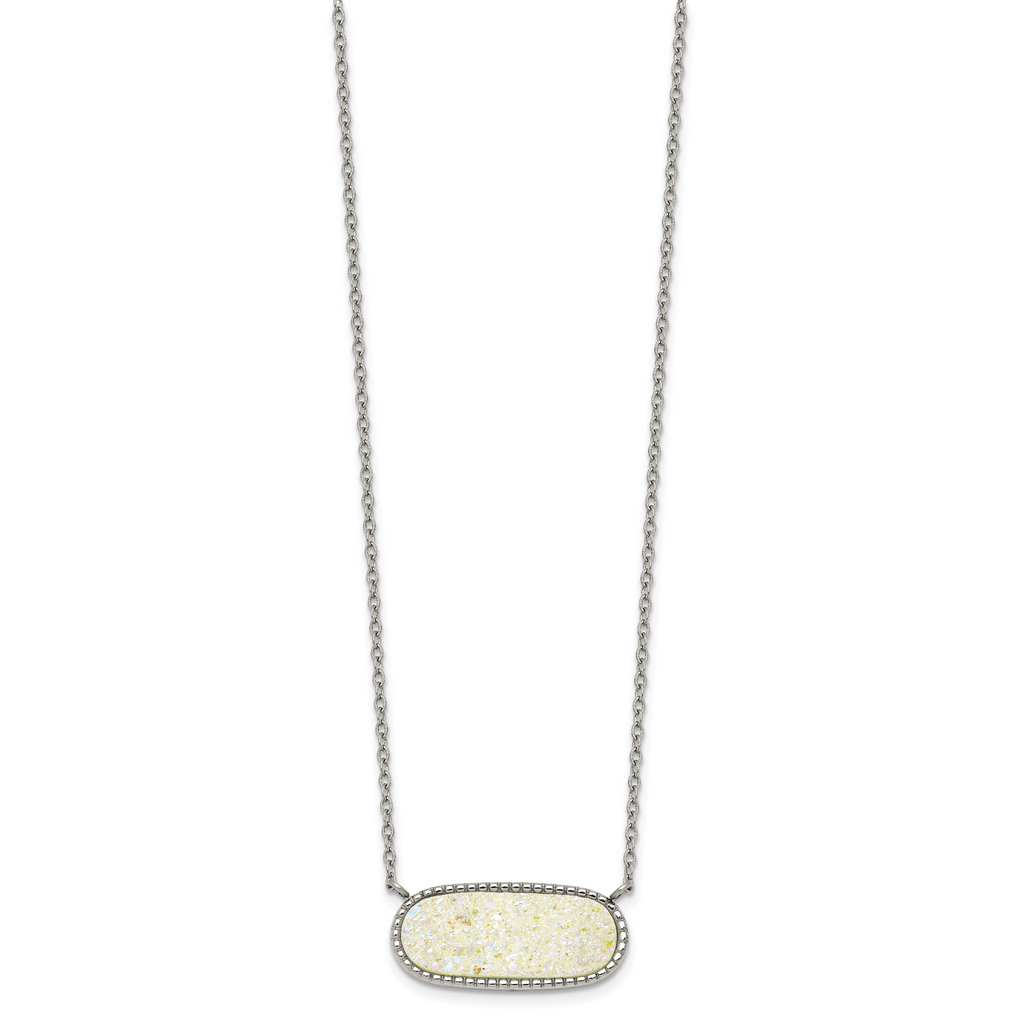 Polished Stainless Steel Necklace 17.5in