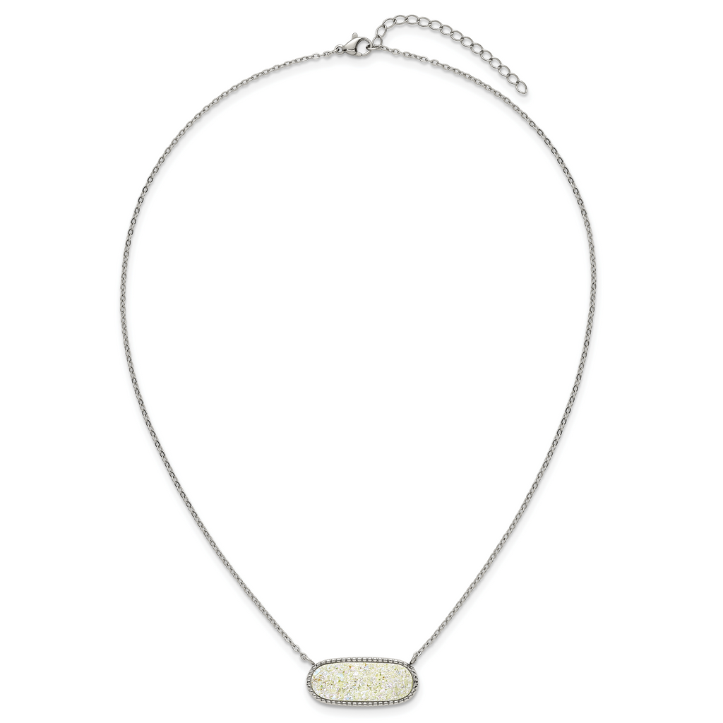 Polished Stainless Steel Necklace 17.5in