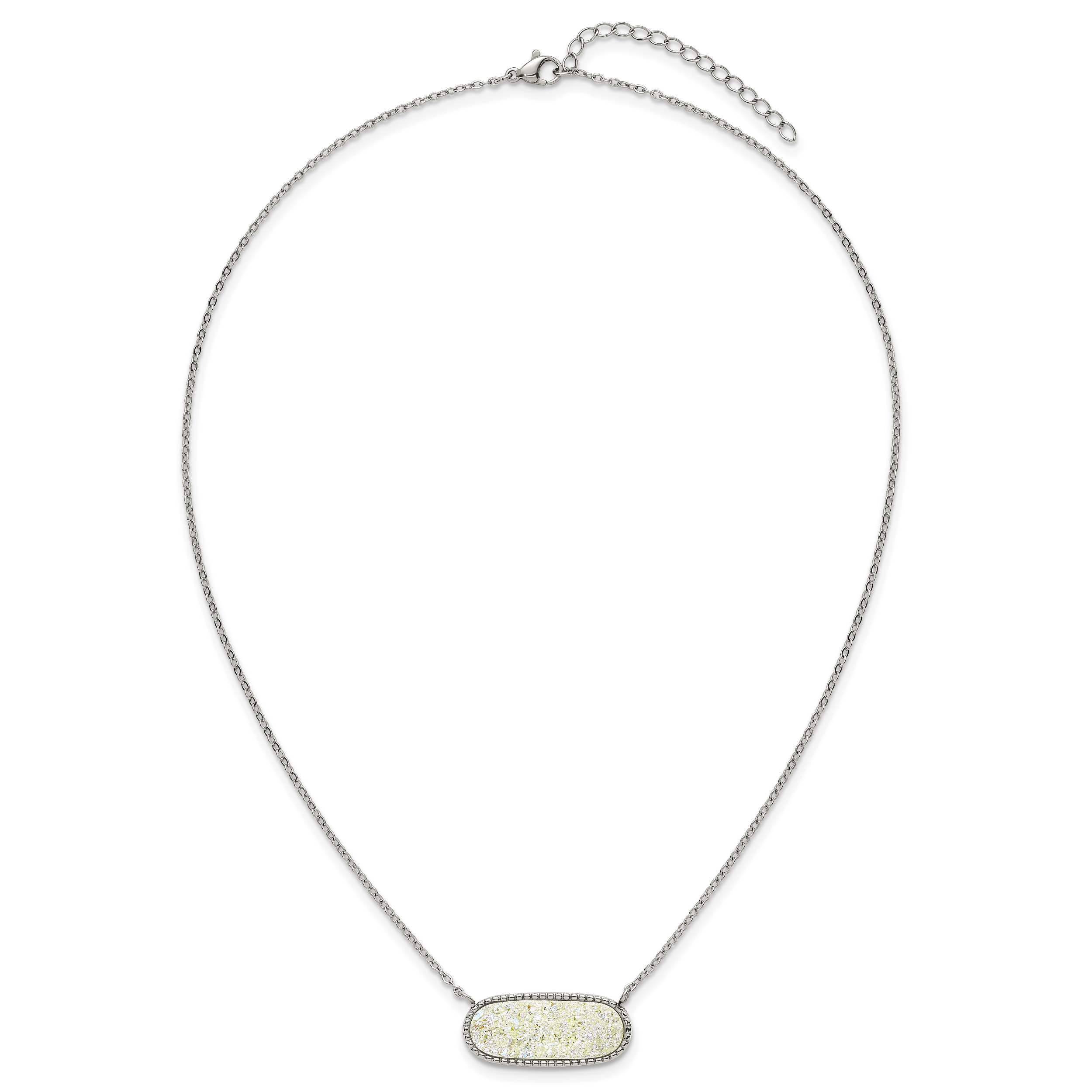 Polished Stainless Steel Necklace 17.5in