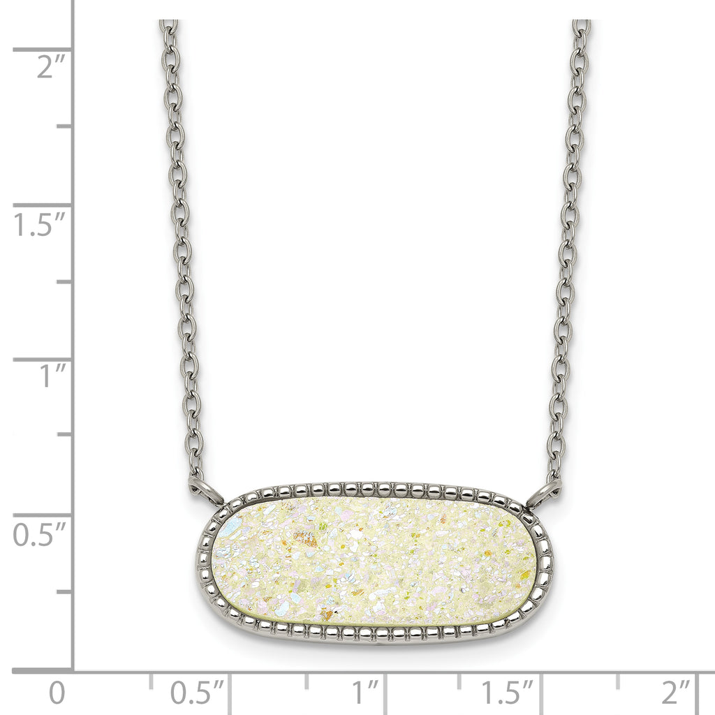 Polished Stainless Steel Necklace 17.5in