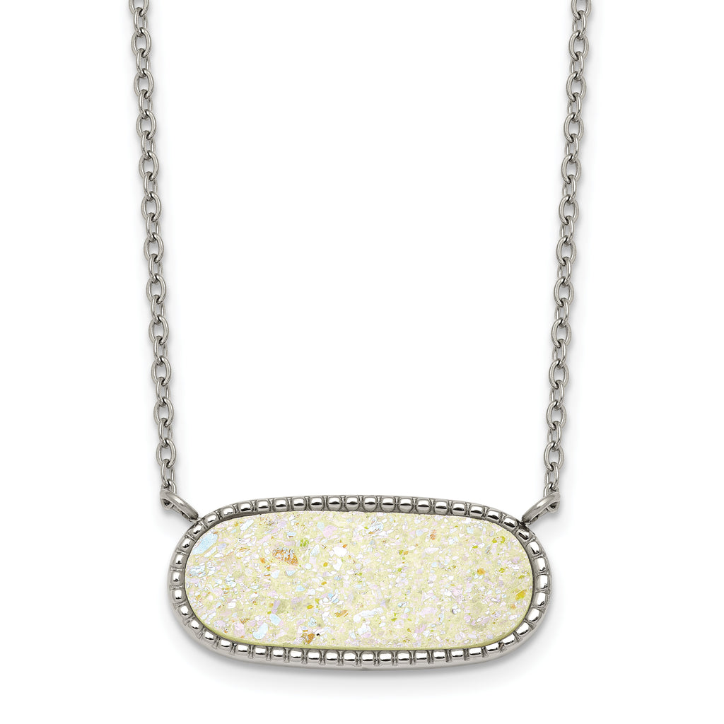 Polished Stainless Steel Necklace 17.5in