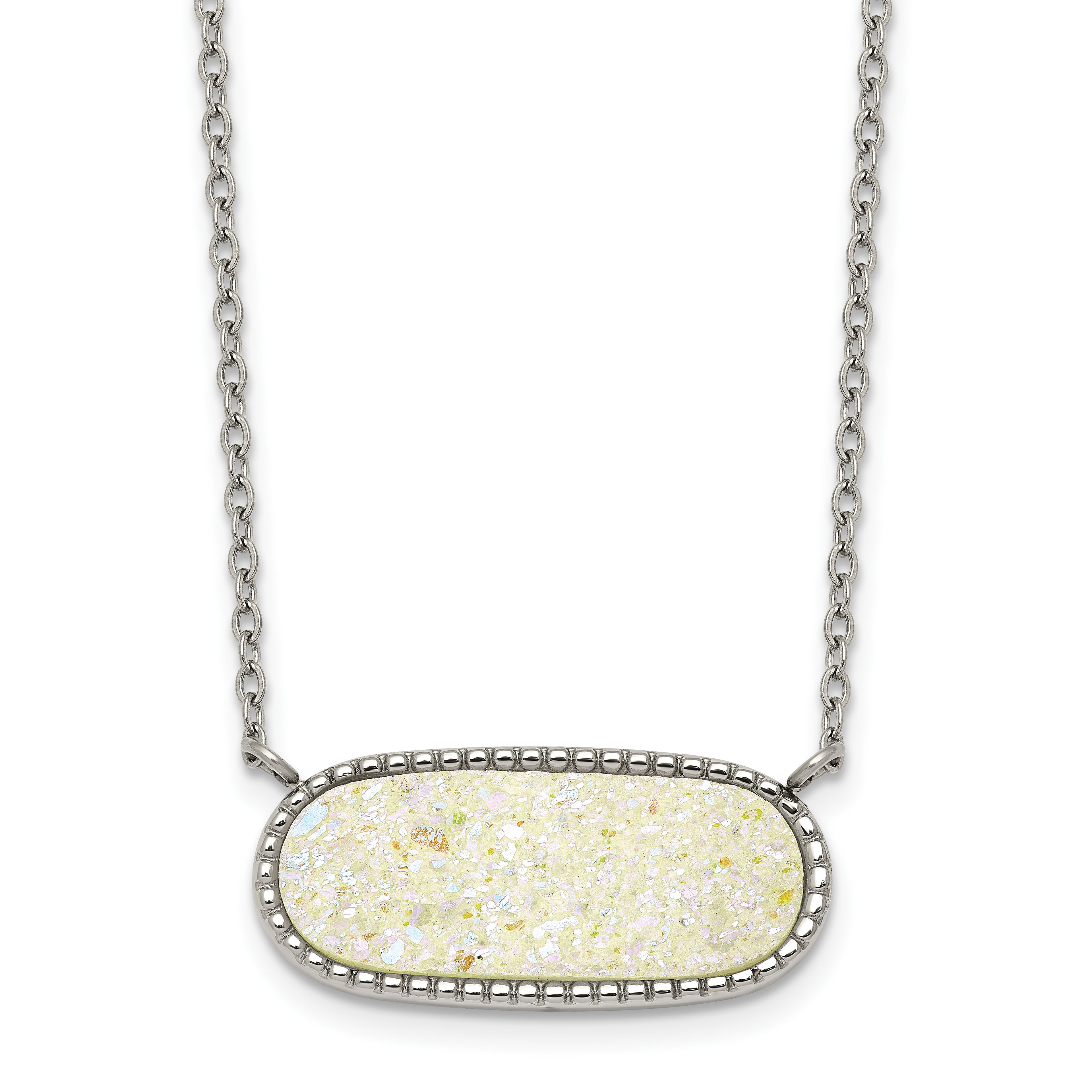 Polished Stainless Steel Necklace 17.5in