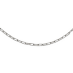 Polished Textured Stainless Steel Paperclip Chain Necklace 8mm
