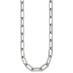 Polished Stainless Steel Paperclip Chain Necklace 8mm