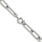 Polished Stainless Steel Paperclip Chain Necklace 8mm